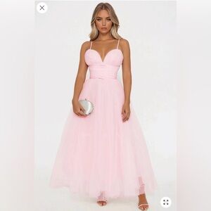 Fashion Nova Elegant Pink Gown S